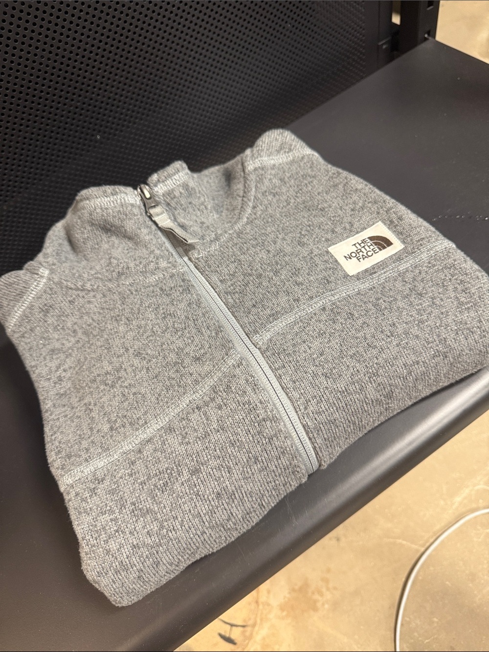 The North Face Men’s Gray Zip-Up Fleece Sweater
